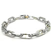 Nitrogen 14K Gold Stainless Steel Mens Oval Rolo Bracelet