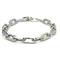 Nitrogen 14K Gold Stainless Steel Mens Oval Rolo Bracelet