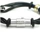 Nitrogen 14K Gold Stainless Steel Rubber Cord Greek Bracelet