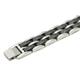 Stainless Steel 2 Row Black Diamond Ceramic Bracelet