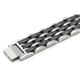 Stainless Steel 3 Row Black Diamond Ceramic Bracelet