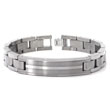 Titanium Silver Inlay Men's ID Bracelet