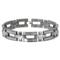 Titanium Silver Inlay Men's Bracelet w/ Cross Designs