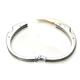 Stainless Steel Cuff Bracelet w/ Rose Gold Clasp