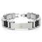 Stainless Steel Carbon Fiber 18K Gold Men's Bracelet