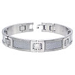 Stainless Steel Carbon Fiber Men's Bracelet