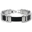 Stainless Steel Black Carbon Fiber Bracelet
