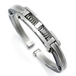 Stainless Steel Carbon Fiber Men's Mechanic Cuff Bracelet