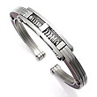 Stainless Steel & Oak Wood Men's Mechanic Cuff Bracelet