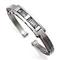 Stainless Steel & Oak Wood Men's Mechanic Cuff Bracelet