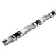 Stainless Steel Carbon Fiber Black Diamond Bracelet