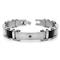 Stainless Steel Carbon Fiber Black Diamond Bracelet
