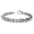 Stainless Steel Link Two-Tone Wheat Bracelet