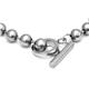 Ladies Stainless Steel Engravable Star Charm Toggle Bracelet