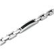Stainless Steel Carbon Fiber ID Men's Bracelet