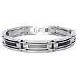 Stainless Steel Carbon Fiber Rope Cable Men's Bracelet