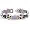 Stainless Steel Two Tone Carbon Fiber Men's Bracelet