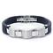 Stainless Steel Rubber Men's Ribbed Bracelet