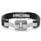 Stainless Steel Rubber Link Men's Bracelet
