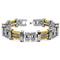 Titanium Double Golden Cable Link Bracelet