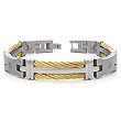 Titanium Golden Cable Link Bracelet w/ Screw Accent