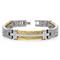 Titanium Golden Cable Link Bracelet w/ Screw Accent