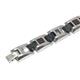 LAMBORGHINI Triple Red Stone Titanium Steel Bracelet