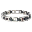 LAMBORGHINI Triple Red Stone Titanium Steel Bracelet