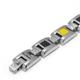 LAMBORGHINI Stainless Steel Bracelet w/ Yellow Lacquer