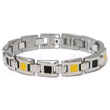 LAMBORGHINI Stainless Steel Bracelet w/ Yellow Lacquer