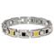 LAMBORGHINI Stainless Steel Bracelet w/ Yellow Lacquer