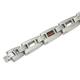 LAMBORGHINI Red White Red Titanium Steel Bracelet