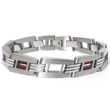 LAMBORGHINI Red White Red Titanium Steel Bracelet