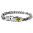 LAMBORGHINI Stainless Steel Bracelet w/ Yellow Crystals