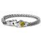 LAMBORGHINI Stainless Steel Bracelet w/ Yellow Crystals