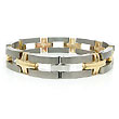 Titanium And Gold Men's Bracelet