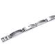 Titanium Men's Black Diamond Double ID Bracelet
