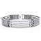 Titanium Men's Black Diamond Double ID Bracelet