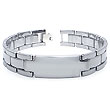 Tungsten Carbide Men's ID Link Bracelet