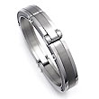 RACER Stainless Steel Carbon Fiber Cuff Bracelet