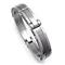 RACER Stainless Steel Carbon Fiber Cuff Bracelet