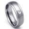 KIRON 8MM Tungsten Carbide Diamond Wedding Band Ring