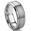 TENSUS Titanium 8mm Grooved Wedding Ring