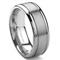 TENSUS Titanium 8mm Grooved Wedding Ring
