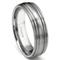 Titanium 7mm Ribbed Men's Wedding Ring