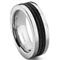 Titanium 8MM Double Black Cable Ring