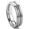 GRECO Tungsten Carbide Ribbed Men's Wedding Band Ring