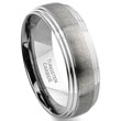 VINCI Tungsten Carbide Wedding Band Ring w/ Layered Edges