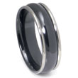Black Zirconium Wedding Band Ring