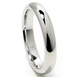 Cobalt XF Chrome 4MM Plain High Polish Dome Wedding Band Ring